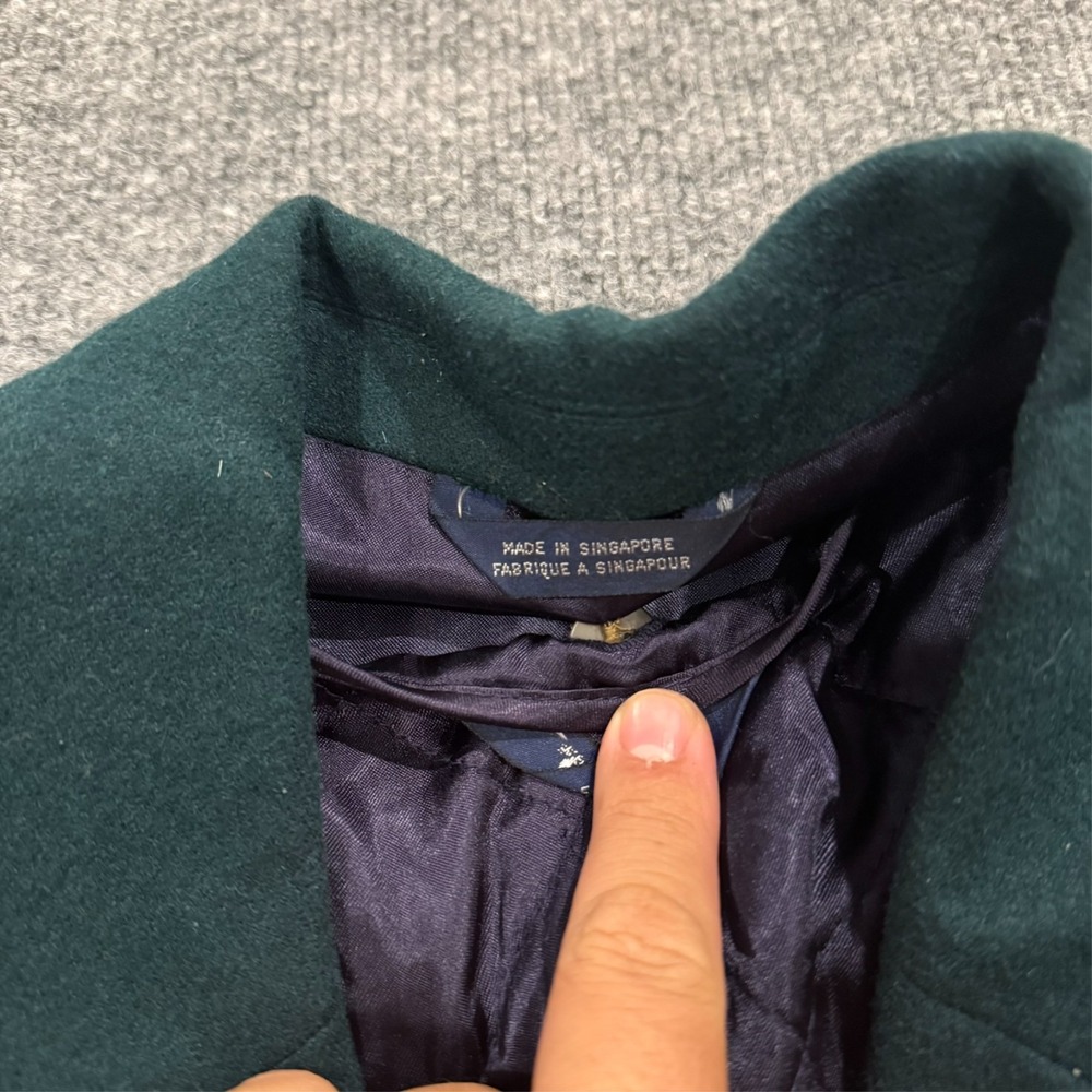 Tommy Hilfiger Green Wool Blend Blazer Jacket Removable Vest Plaid Lined Mens M - Picture 5 of 15